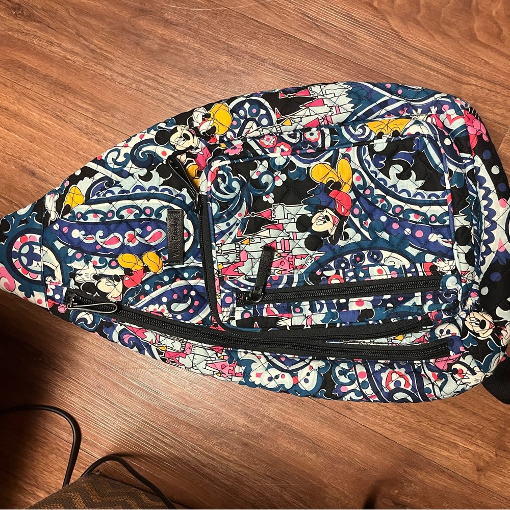 RARE Vera Bradley Disney Sling Bag with Pink and Blue Accents RARE